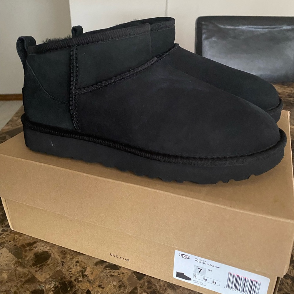 Brand New In Box Black Mini Uggs